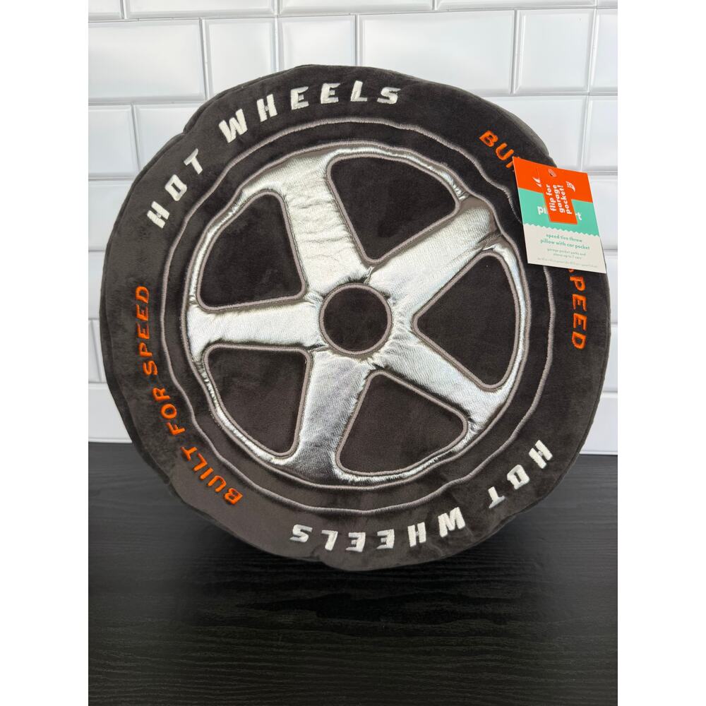 Hot Wheels Classic Tire Kids' Decorative Throw Pillow by Pillowfort™ NWT